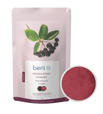 Berii Organic Aronia Berry Powder 80g  有機不老莓粉 80g