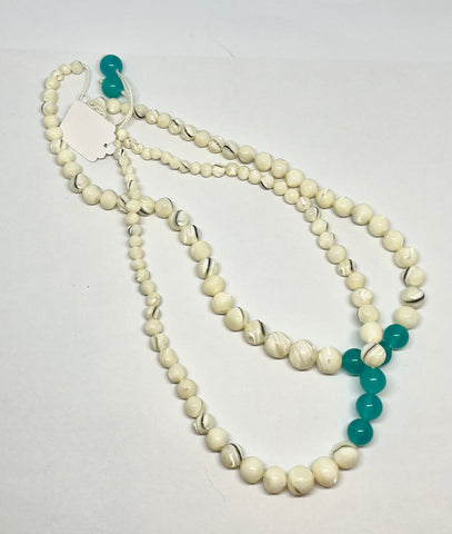 Amazonite + Coral Beads (Nechklace)