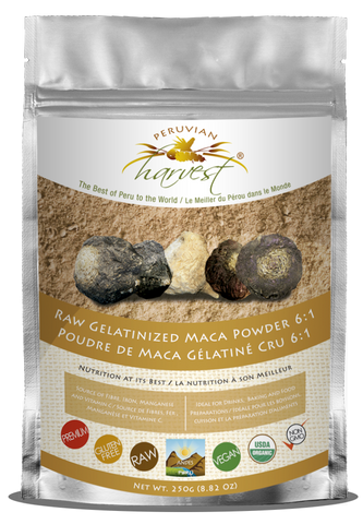 Peruvian Harvest® Premium Raw Gelatinized 6:1 Maca Powder (250g)
