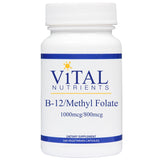 Vital Nutrients B12/Methyl Folate 1000mcg/800mcg (100 Capsules)